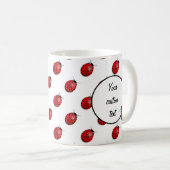 Ladybugs in rood koffiemok (Voorkant rechts)