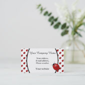 Ladybugs in rood visitekaartje (Staand voorkant)