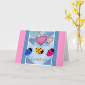 LADYBUGS KAART (Gele Bloem)