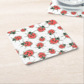 Ladybugs Kartonnen Onderzetters (Schuin)