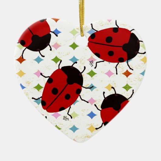 LADYBUGS KERAMISCH ORNAMENT (Voorkant)