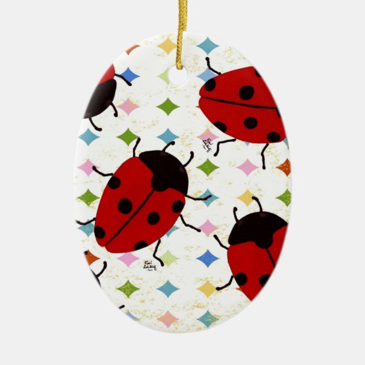 LADYBUGS KERAMISCH ORNAMENT (Voorkant)