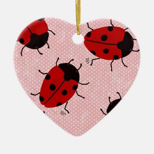 LADYBUGS KERAMISCH ORNAMENT (Voorkant)