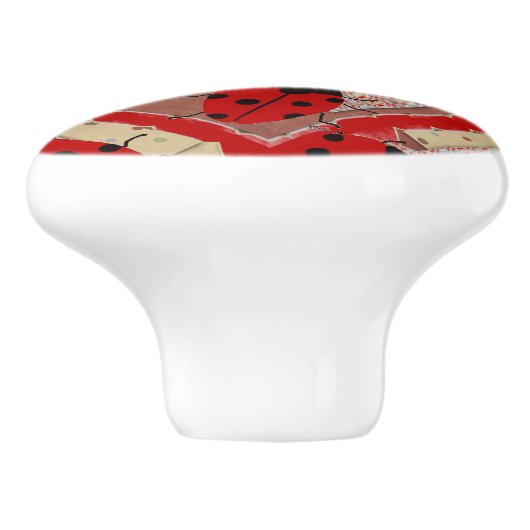 LADYBUGS KERAMISCHE KNOP (Zijkant)