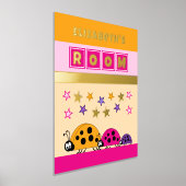 Ladybugs kind kamer roze sinaasappel kinderkamer g folie afdrukken (Laagn)