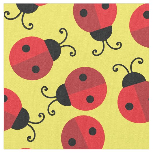 Ladybugs Kinder Cute Bugs Baby Nursery Stof (Close Up)