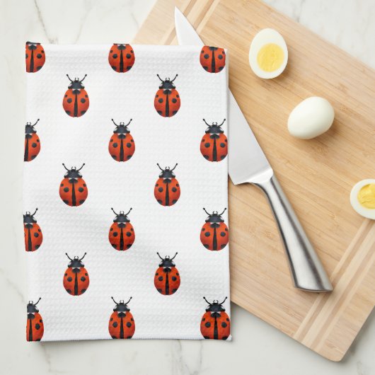 Ladybugs Kitchen Towel Theedoek (Quarter Fold)
