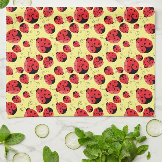 Ladybugs Kitchen Towel Theedoek (Gevouwen)