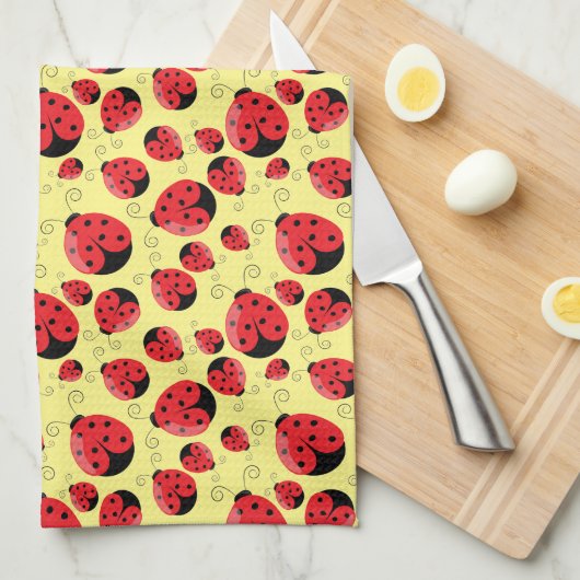 Ladybugs Kitchen Towel Theedoek (Quarter Fold)