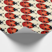 Ladybugs Ladybird Beetles Red Black Pattern Cadeaupapier (Hoek)