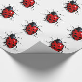 Ladybugs, Ladybird: Realistisch kunstwerk, Insect Cadeaupapier (Hoek)