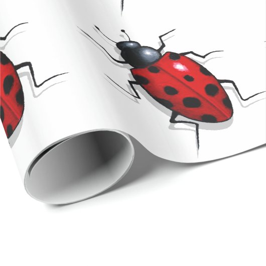 Ladybugs, Ladybird: Realistisch kunstwerk, Insect Cadeaupapier (Rol Hoek)