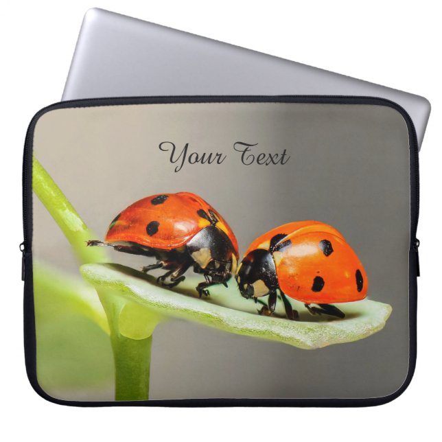 Ladybugs laptophoes laptop sleeve (Voorkant)