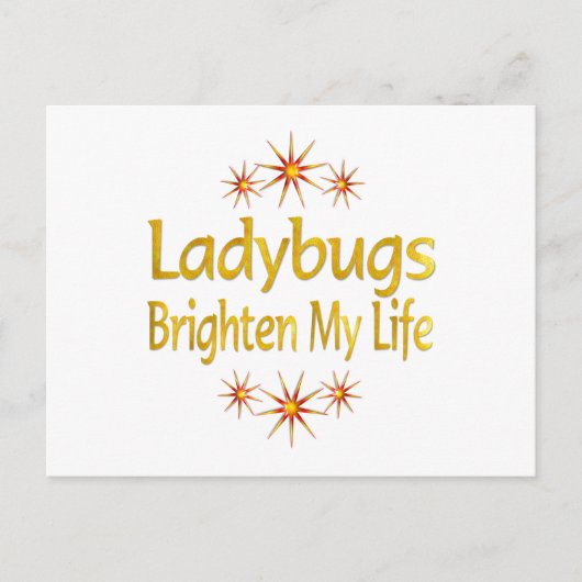 Ladybugs lichten mijn leven in briefkaart (Voorkant)