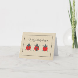 Ladybugs | Lodybugs blanco notecards Notitiekaartje