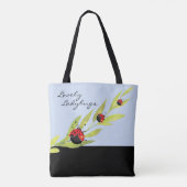 Ladybugs | Lovely Blue should Canvas tas (Achterkant)
