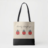 Ladybugs | Lovely Trio of Ladybugs Canvas tas (Voorkant)