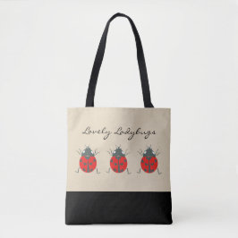 Ladybugs | Lovely Trio of Ladybugs Canvas tas