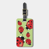 Ladybugs met aangepaste contactgegevens bagagelabel (Voorkant verticaal)