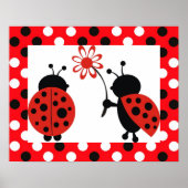 Ladybugs met bloeiend Poster (Voorkant)