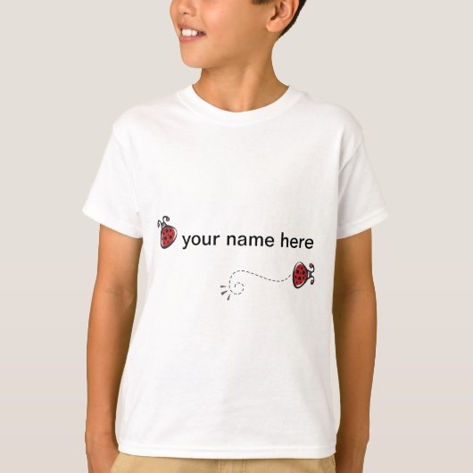 Ladybugs met personalisatie t-shirt (Voorkant)
