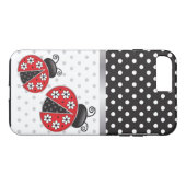 Ladybugs met polkadots Case-Mate iPhone case (Achterkant (Horizontaal))
