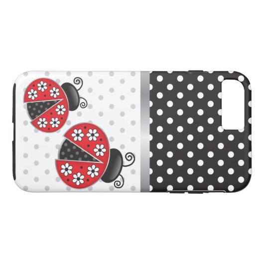 Ladybugs met polkadots Case-Mate iPhone case (Achterkant (Horizontaal))