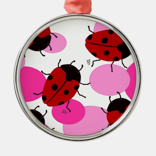 LADYBUGS METALEN ORNAMENT (Voorkant)