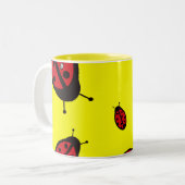 Ladybugs-Mok Tweekleurige Koffiemok (Voorkant links)