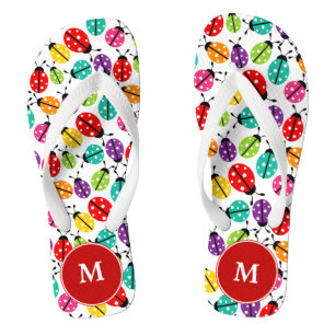 Ladybugs Monogrammed-Teenslippers Teenslippers