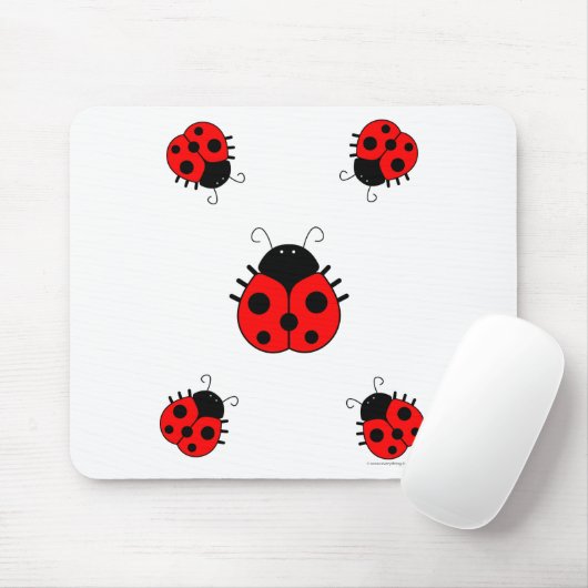 Ladybugs Mousepad Muismat (Met muis)