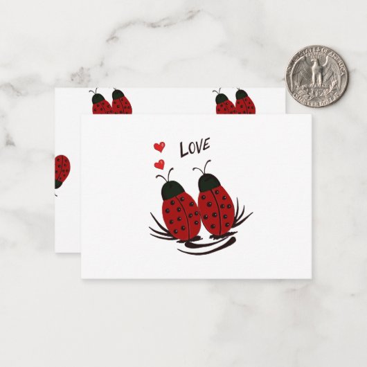 Ladybugs Notitiekaartje (Voorkant / Achterkant in situ)