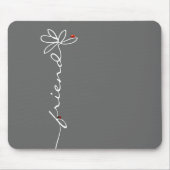 Ladybugs op Doddle Daisy op Grey Muismat (Voorkant)