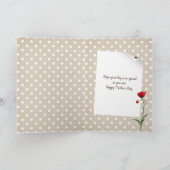 Ladybugs op Red Poppy voor mam Kaart (Binnen)