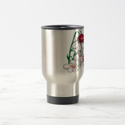 ladybugs op vloeren reisbeker (Center)