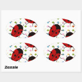 LADYBUGS OVALE STICKER (Vel)