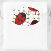 LADYBUGS OVALE STICKER (Tas)