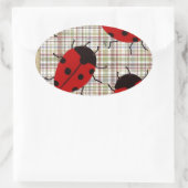 LADYBUGS OVALE STICKER (Tas)