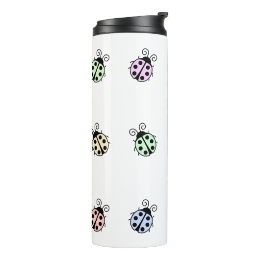 Ladybugs pastel Multicolor Thermosbeker (Gedraaid links)