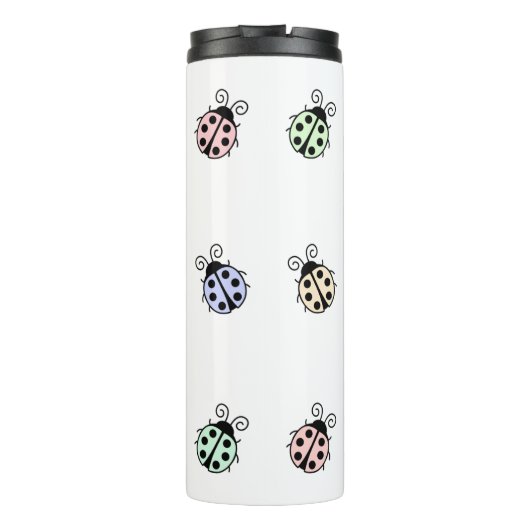 Ladybugs pastel Multicolor Thermosbeker (Achterkant)