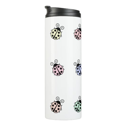 Ladybugs pastel Multicolor Thermosbeker (Geroteerd rechts)
