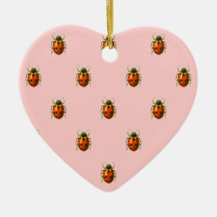 Ladybugs Patroon met aanpasbare naam Jessica Keramisch Ornament