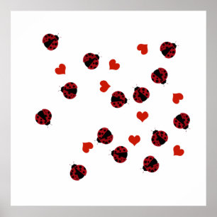 ladybugs patroondecor poster