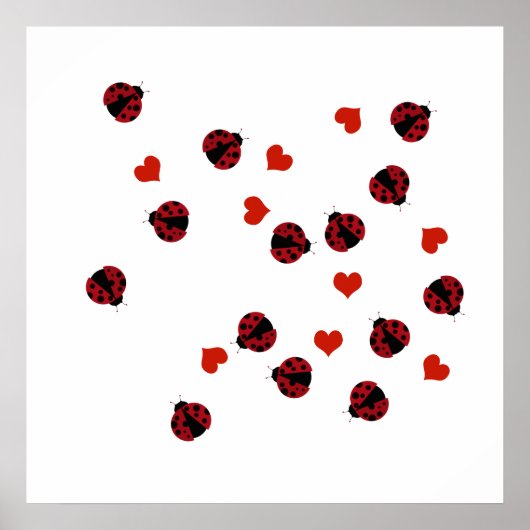 ladybugs patroondecor poster (Voorkant)