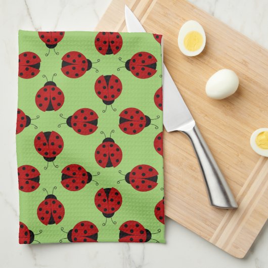 Ladybugs Pattern Kitchen Towel Theedoek (Quarter Fold)