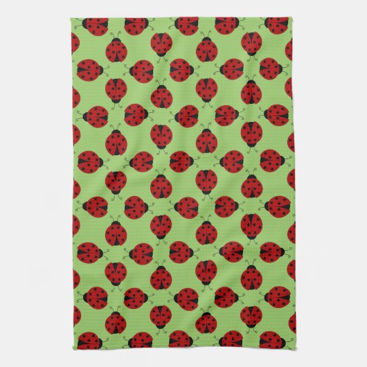 Ladybugs Pattern Kitchen Towel Theedoek (Verticaal)
