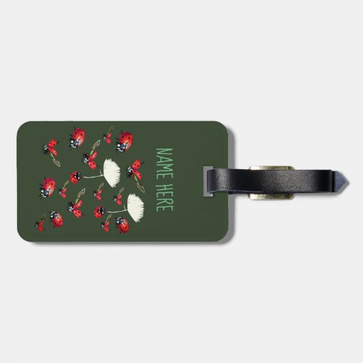 Ladybugs persoonlijke Bagagelabels (Achterkant horizontaal)