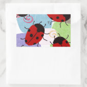 LADYBUGS RECHTHOEKIGE STICKER (Tas)