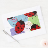 LADYBUGS RECHTHOEKIGE STICKER (Envelop)