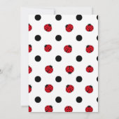 Ladybugs retro polka dots, Baby bingo game card Kaart (Achterkant)
